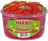 Haribo Riesen-Erdbeeren 150 Stck. Runddose